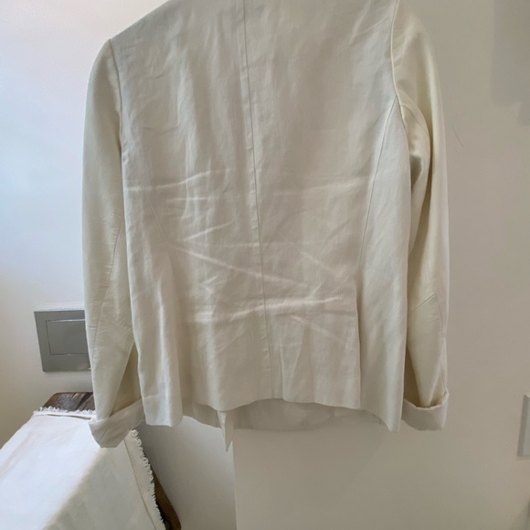 Vince White Cotton/Linen/Leather Jacket | 6 - Picture 6 of 6